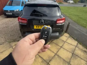 Replacement Citroen C5 Aircross key supplied and programmed by WM Auto Locksmith in Coventry