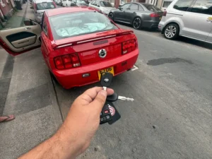 Replacement key for a Ford Mustang supplied and programmed by WM Auto Locksmith in Coventry